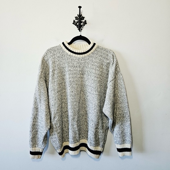 Vintage Lakewoods Bay Wool Blend Heritage Marled Crew Neck Sweater Size XL EUC - Picture 3 of 3